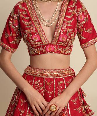 Maroon Bridal Lehenga Set 6