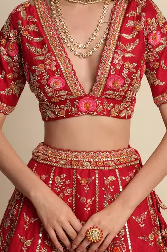 Maroon Bridal Lehenga Set
