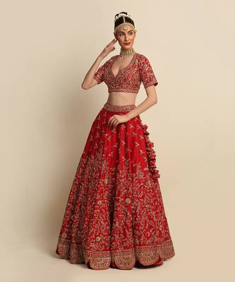 Red Bridal Lehenga Set 1