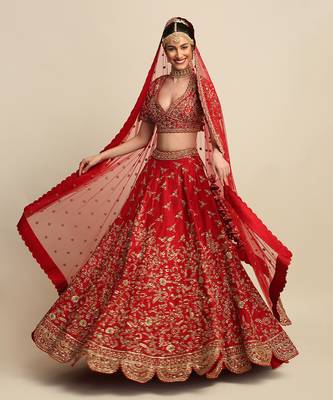 Red Bridal Lehenga Set 2