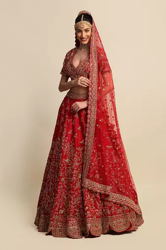 Red Bridal Lehenga Set