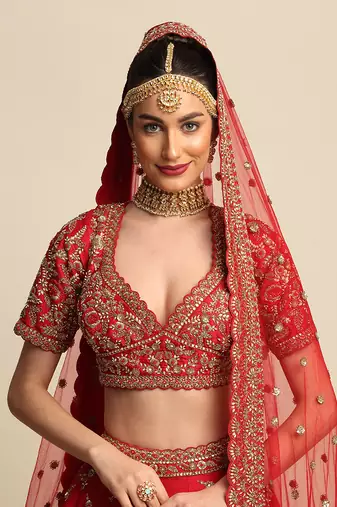 Red Bridal Lehenga Set