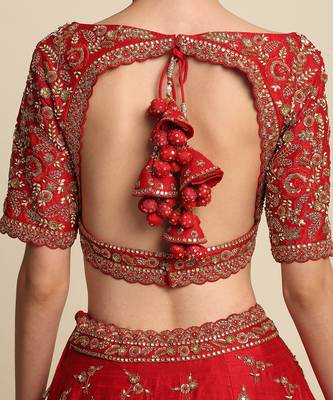 Red Bridal Lehenga Set 6
