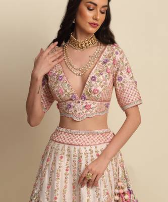 Pink Bridal Lehenga Set 5