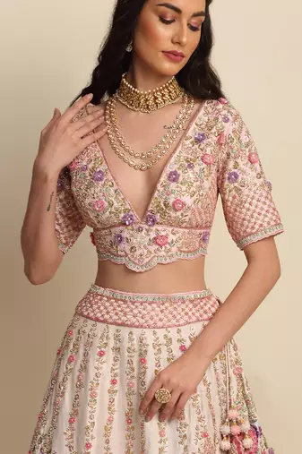 Pink Bridal Lehenga Set