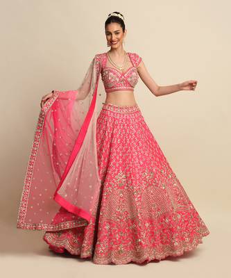 Pink Bridal Lehenga Set 2