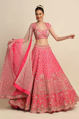 Pink Bridal Lehenga Set