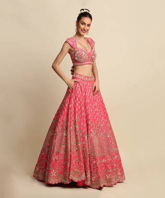 Pink Bridal Lehenga Set 3