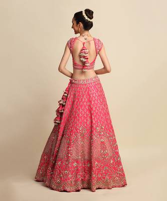 Pink Bridal Lehenga Set 4