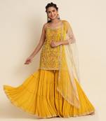 Yellow Sharara Set
