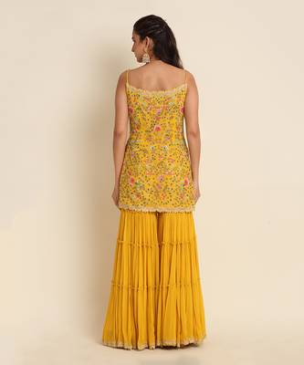 Yellow Sharara Set 3