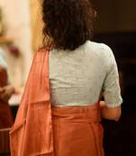 'Suta Women''S Turquise embroidered Artificial Silk Saree Blouse'