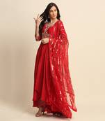 Red Sharara Set