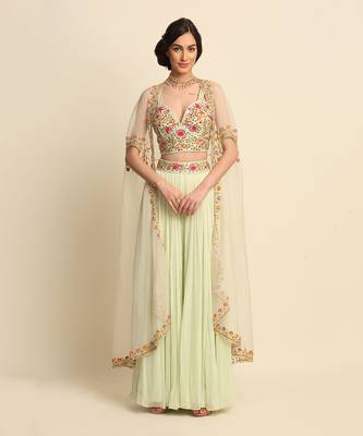 Mint Green Sharara Set 1