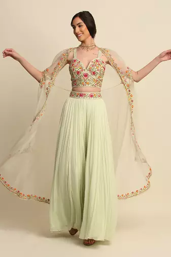 Mint Green Sharara Set