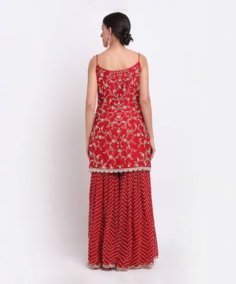 Red Sharara Set 3