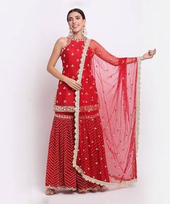 Red Sharara Set 1