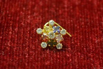 Multicolor diamond nosering or Nose pin 1