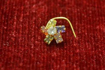 Multicolor diamond nosering or Nose pin 1