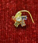 Multicolor diamond nosering or Nose pin
