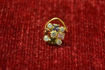 Multicolor diamond nosering or Nose pin 1