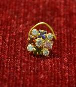 Multicolor diamond nosering or Nose pin