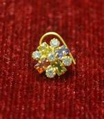 Multicolor diamond nosering or Nose pin