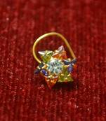 Multicolor diamond nosering or Nose pin