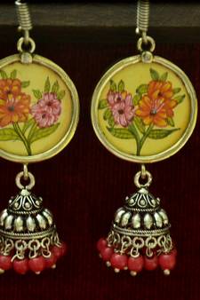 Silver jhumkas