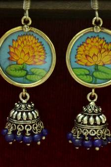 Silver jhumkas