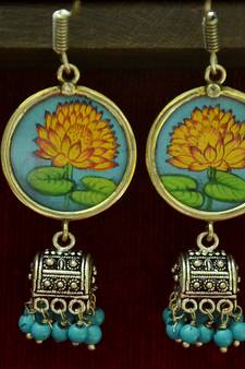 Silver jhumkas