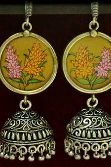 Silver jhumkas