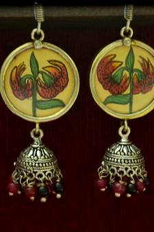 Silver jhumkas