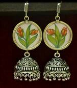 Silver jhumkas