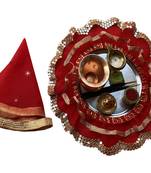 Pooja thali Red