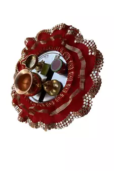 Pooja thali Red