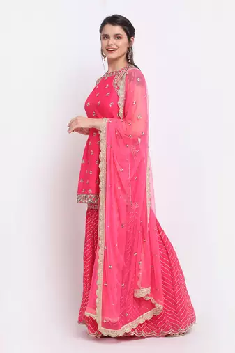 Fuchisa Sharara Set