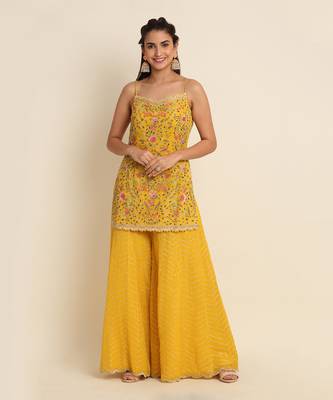 Yellow Sharara Set 1