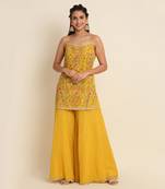 Yellow Sharara Set
