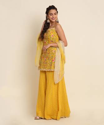 Yellow Sharara Set 2