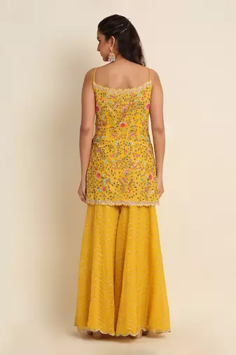 Yellow Sharara Set