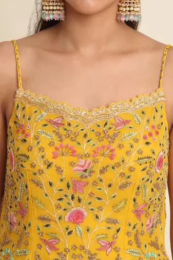 Yellow Sharara Set