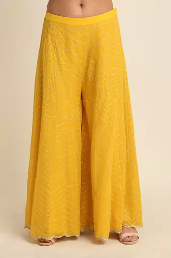 Yellow Sharara Set