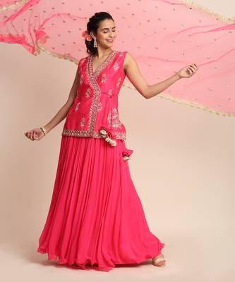 Fuchisa Kurta Lehenga Set 2
