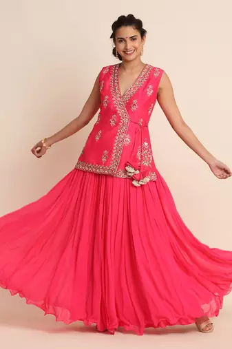 Fuchisa Kurta Lehenga Set