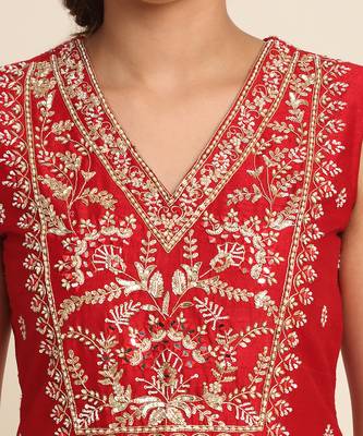 Red Kurta Lehenga Set 6