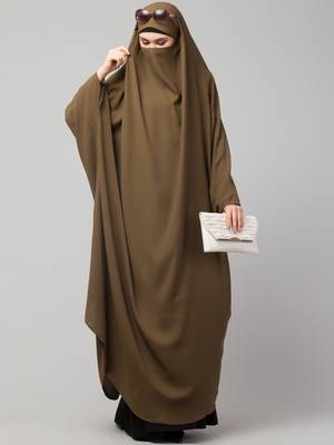 Olive Kashibo Plain Abaya 2