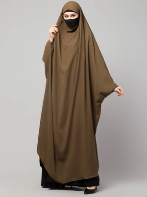 Olive Kashibo Plain Abaya 4