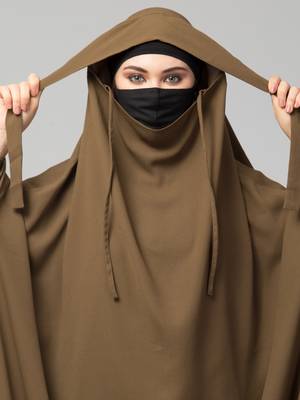 Olive Kashibo Plain Abaya 5