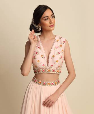 Blush Pink Lehenga Set 4